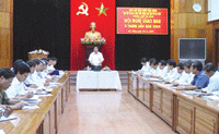 Đồng chí Nguyễn Bá Thanh phát biểu kết luận hội nghị.