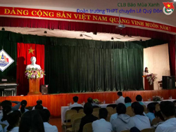 Cô Lê Thị Châu – Phó hiệu trưởng nhà trường phát biểu tổng kết hoạt động